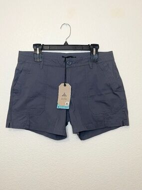 PRANA Elle Shorts 5" Inseam Organic Cotton Chalkboard Gray Outdoors Hiking Sz 12